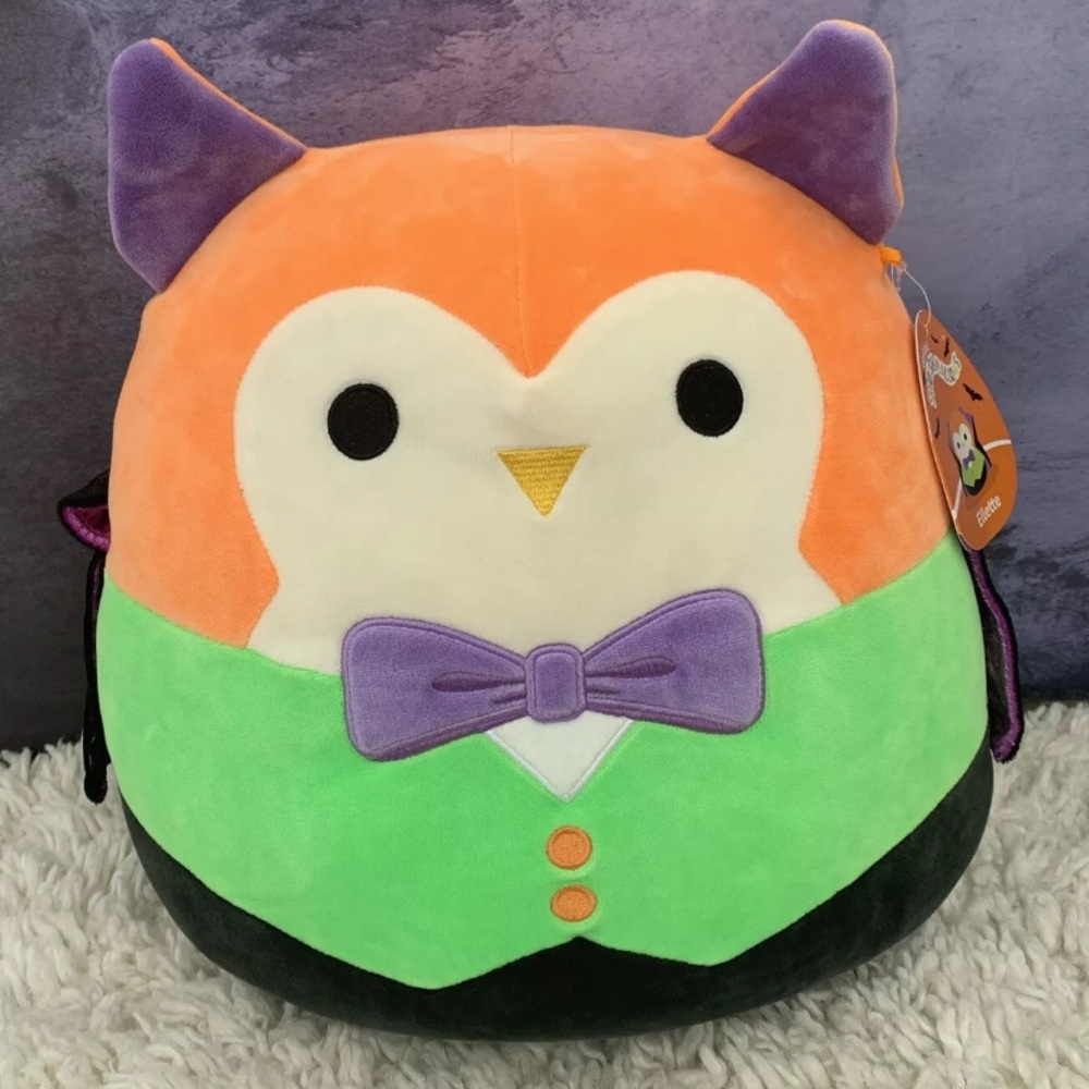 Squishmallows Ellette the Vampire Owl 12” Plush Halloween NWT
